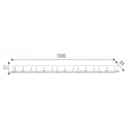 Palisada okraj 8000x57mm černá