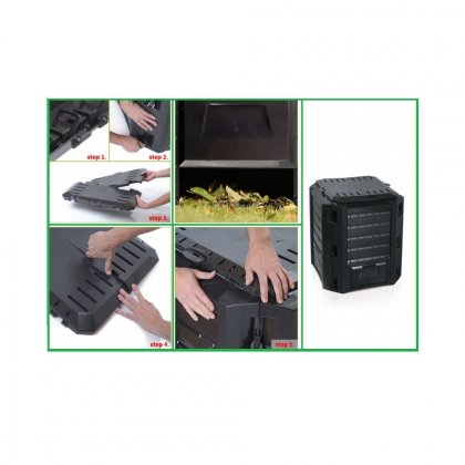 Kompostér MODULE COMPOGREEN černý 800l