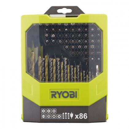 Sada vrtáků a šroubovacích bitů Ryobi RAK86MIXC, 80ks