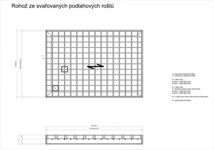 Kovová rohož ze svařovaných podlahových roštů s gumou s pracnami Galva - 60 x 43 x 6 cm