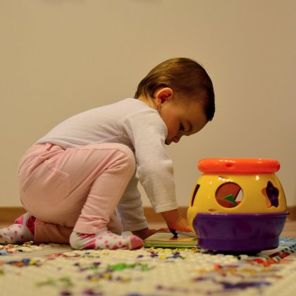 Dětská skládací pěnová hrací podložka Pexeso, Casmatino - délka 200 cm, šířka 140 cm a výška 1 cm