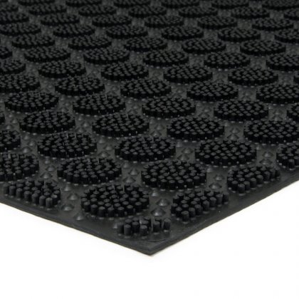 Gumová vstupní kartáčová rohož Circles - 60 x 40 x 0,7 cm