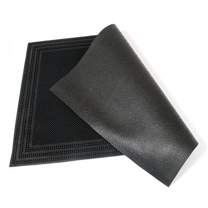 Gumová vstupní kartáčová rohož Welcome - Rectangle - 60 x 40 x 0,7 cm