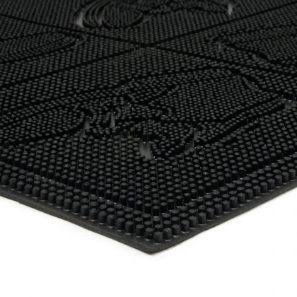 Gumová vstupní kartáčová rohož Shoes - Squares - 60 x 40 x 0,7 cm