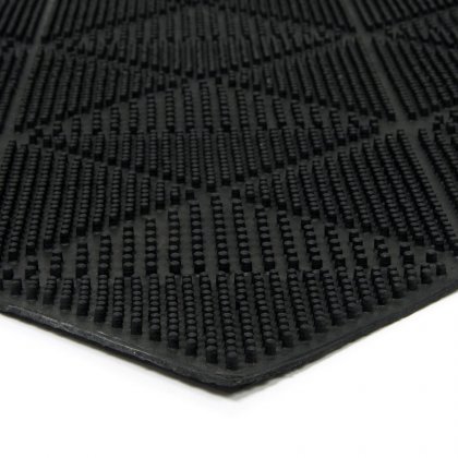Gumová vstupní kartáčová rohož Triangles - 60 x 40 x 0,7 cm