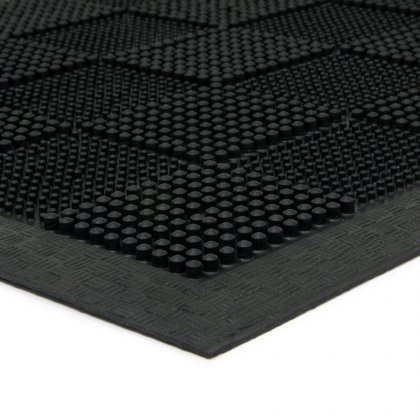 Gumová vstupní kartáčová rohož Pin Squares - 60 x 40 x 0,7 cm