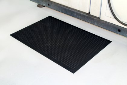 Černá gumová protiúnavová průmyslová rohož - 90 x 60 x 1,5 cm