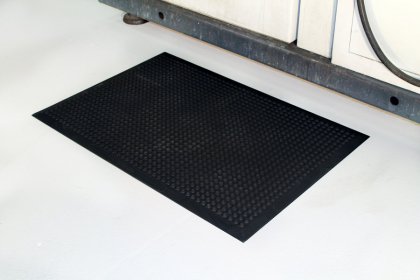 Černá gumová protiúnavová průmyslová rohož - 120 x 90 x 1,5 cm