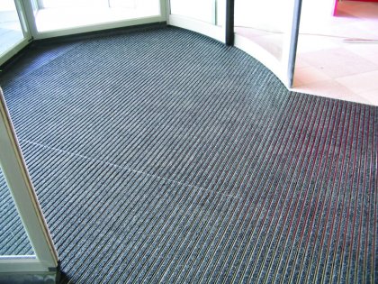 Hliníková textilní gumová čistící vnitřní vstupní rohož Alu Standard - 100 x 100 x 1,7 cm