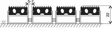 Gumová hliníková čistící vstupní venkovní rohož Alu Standard - 100 x 100 x 2,2 cm