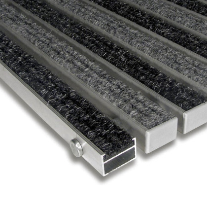 Textilní hliníková čistící vnitřní vstupní rohož Alu Standard - 150 x 100 x 2,2 cm