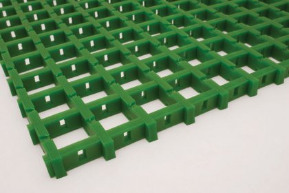 Zelená olejivzdorná průmyslová univerzální rohož - 10 m x 60 cm x 1,2 cm