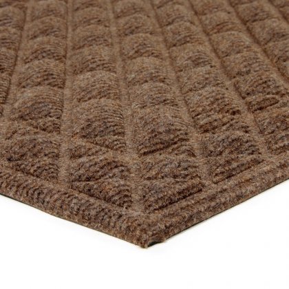 Hnědá textilní vstupní rohož Bricks - Squares - 75 x 45 x 1 cm