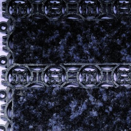 Černá plastová čistící vnitřní vstupní rohož - 20,5 x 20,5 x 1,1 cm