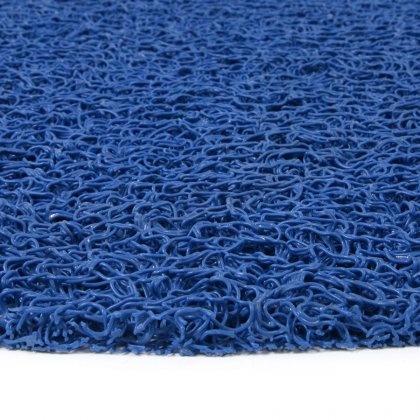 Modrá protiskluzová sprchová kulatá rohož Spaghetti - 54 x 1,2 cm