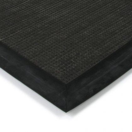Tmavě hnědá textilní zátěžová čistící rohož Catrine - 400 x 200 x 1,35 cm