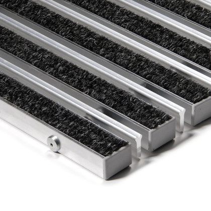 Hliníková textilní čistící vnitřní vstupní kartáčová rohož Alu Extra - 100 x 150 x 2,2 cm