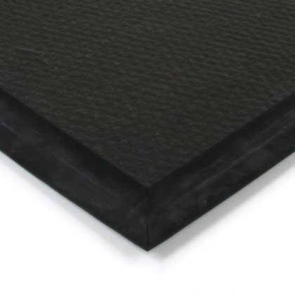 Černá textilní zátěžová vstupní čistící rohož Fiona - 50 x 90 x 1,1 cm