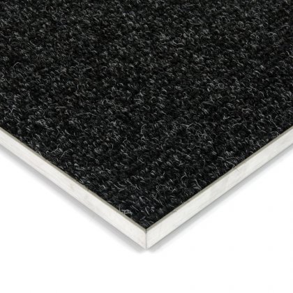 Černá kobercová vnitřní čistící zóna Catrine - 200 x 200 x 1,35 cm