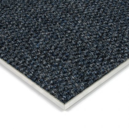 Modrá kobercová zátěžová vnitřní čistící zóna Fiona - 100 x 100 x 1,1 cm