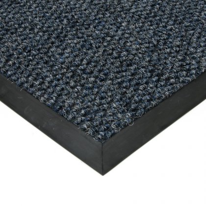 Modrá kobercová zátěžová vnitřní čistící zóna Fiona - 100 x 100 x 1,1 cm