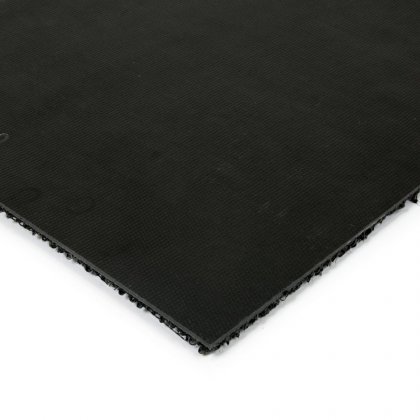 Černá plastová zátěžová venkovní vnitřní vstupní čistící zóna Rita - 200 x 200 x 1 cm