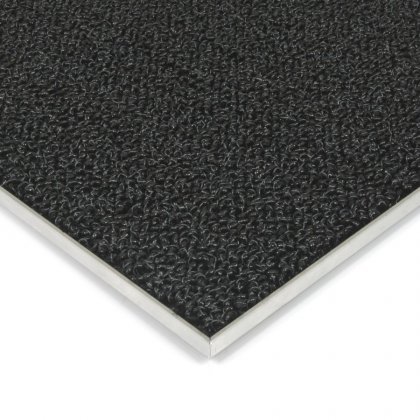 Černá plastová zátěžová venkovní vnitřní vstupní čistící zóna Rita - 50 x 100 x 1 cm