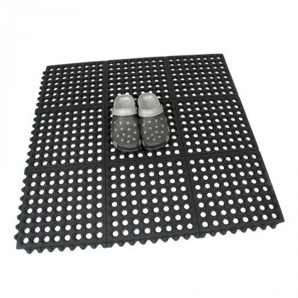 Gumová protiúnavová modulární rohož Restaurant Top Tile - 91 x 91 x 1,4 cm