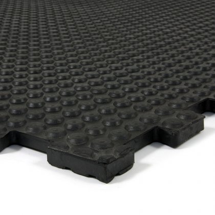 Gumová zátěžová podlahová modulární rohož Heavy Bubble - 100 x 100 x 1,6 cm