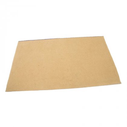 Žlutá textilní vstupní čistící vnitřní rohož Welcome - Deco, FLOMA - délka 45 cm, šířka 75 cm a výška 0,3 cm