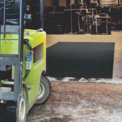 Černá textilní extra odolná zátěžová rohož LIFT TRUCK