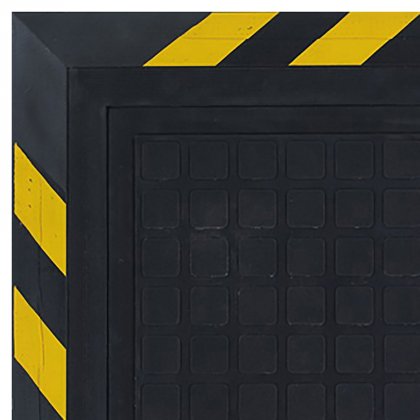Černá podlahová protiúnavová modulární rohož (střed) - délka 91 cm, šířka 111 cm a výška 1,9 cm