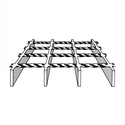 Ocelový pozinkovaný svařovaný podlahový rošt FLOMA - délka 25 cm, šířka 100 cm a výška 3 cm