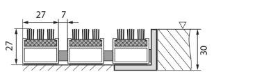 Hnědá hliníková čistící kartáčová venkovní vstupní rohož Alu Super - 60 x 90 x 2,7 cm