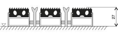 Hliníková gumová čistící vstupní venkovní kartáčová rohož Alu Extra - 60 x 90 x 2,7 cm