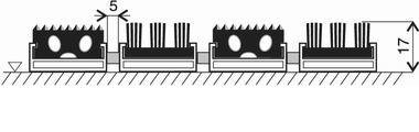 Hliníková gumová čistící vstupní kartáčová venkovní rohož Alu Extra - 80 x 120 x 1,7 cm