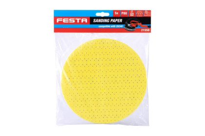 Papír brusný FESTA výsek 225mm P80 5ks na brusku na SDK