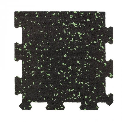 Různobarevná pryžová (10% EPDM STANDARD) modulární deska (okraj) SF1100, FLOMA - délka 95,6 cm, šířka 95,6 cm a výška 0,8 cm