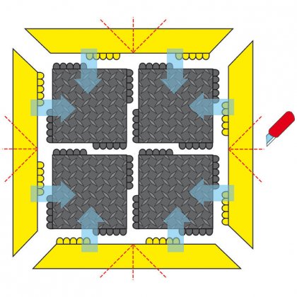 Černá náběhová hrana Safety Ramp, Nitrile - délka 91 cm a šířka 15 cm