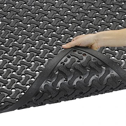 Černá oboustranná protiskluzová rohož Superflow XT, Nitrile - 91 x 152 x 0,85 cm