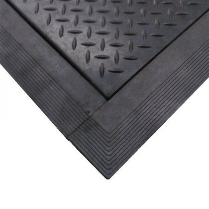 Gumová náběhová hrana pro rohož Diamond Plate Tile - 98,5 x 7,5 cm