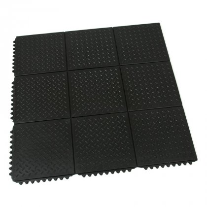 Gumová náběhová hrana pro rohož Diamond Plate Tile - 98,5 x 7,5 cm