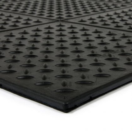 Gumová náběhová hrana "samice" pro rohož Diamond Plate Tile - 98,5 x 7,5