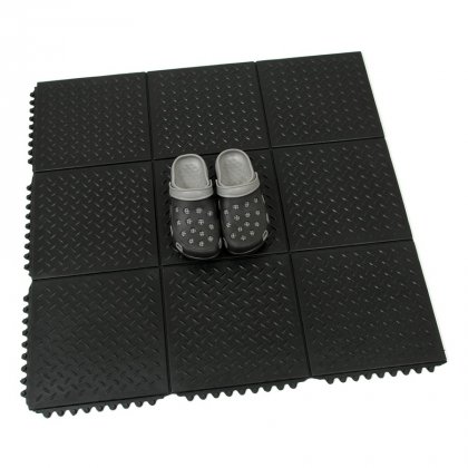 Gumová náběhová hrana "samice" pro rohož Diamond Plate Tile - 98,5 x 7,5