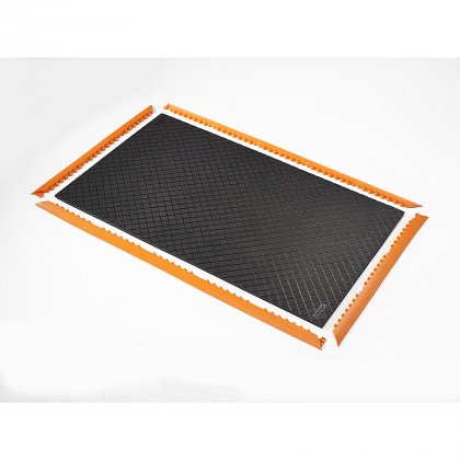 Černá olejivzdorná průmyslová extra odolná rohož Safety Stance Solid - 150 x 90 x 2,0 cm