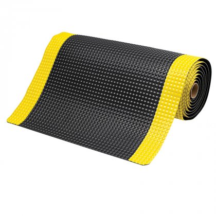 Černo-žlutá protiúnavová průmyslová laminovaná rohož Sky Trax - 300 x 91 x 1,9 cm