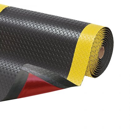 Černá protiúnavová průmyslová laminovaná rohož Cushion Trax - 150 x 91 x 1,4 cm