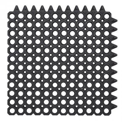 Černá gumová vstupní čistící modulární rohož Master Flex, D23 - 50 x 50 x 2,3 cm
