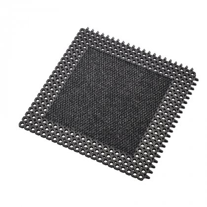 Černá gumová vstupní čistící modulární rohož Master Flex, C12 - 50 x 50 x 1,2 cm