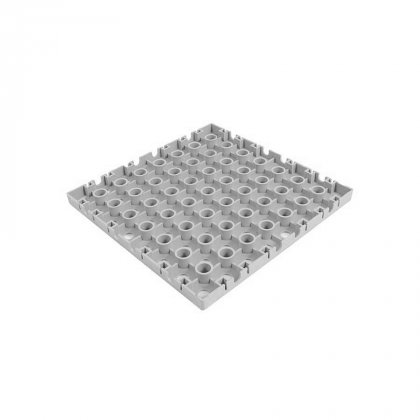 Šedá plastová modulární dlaždice AT-HRD, AvaTile- 25 x 25 x 1,6 cm